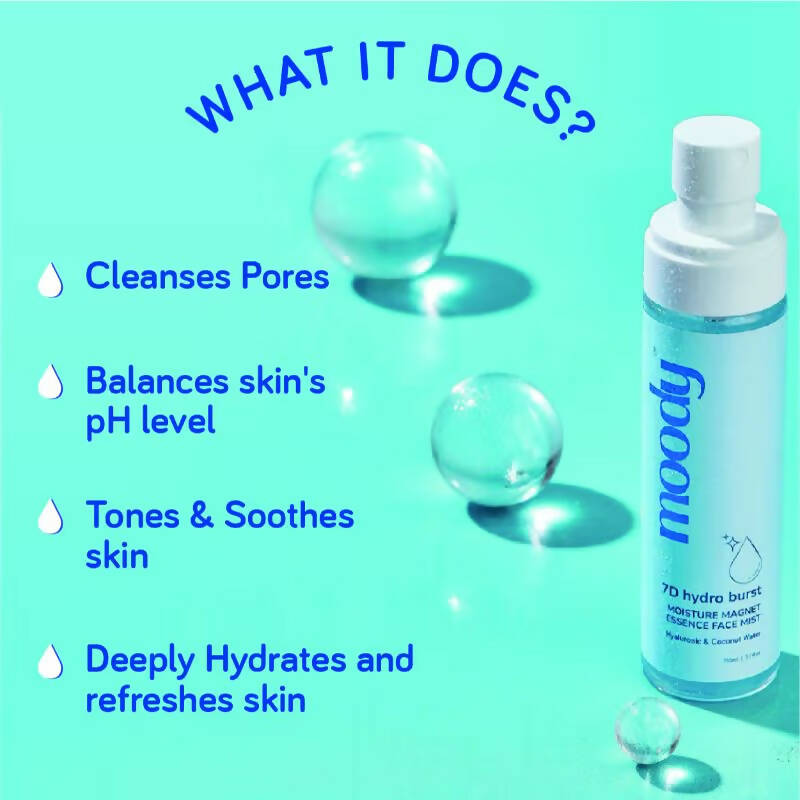 Moody 7D Hydro Burst Moisture Magnet Essence Face Mist - Distacart