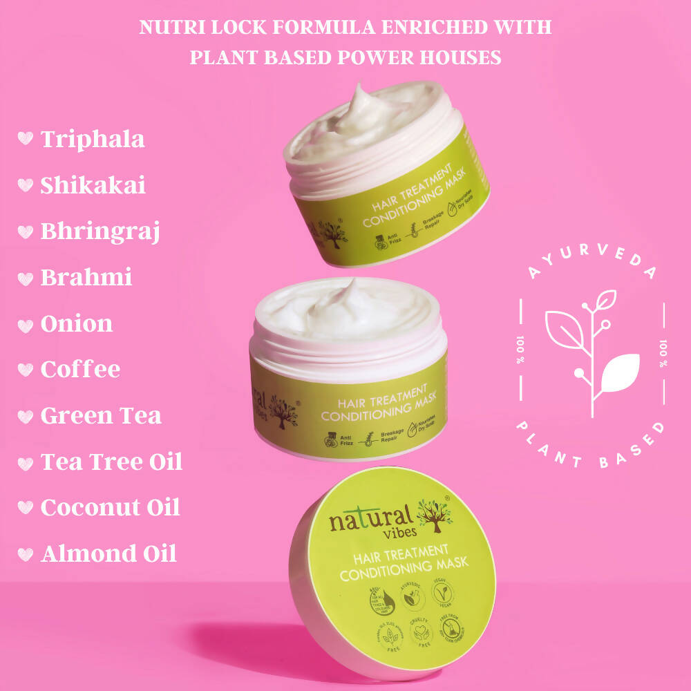 Natural Vibes Hair Treatment Conditioning Mask with Onion & Coconut - Distacart