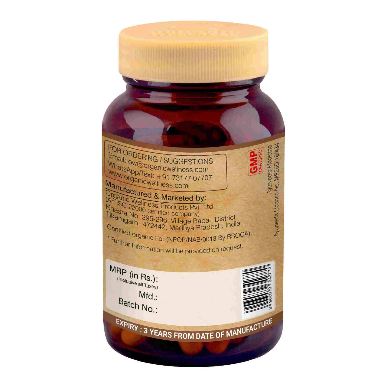 Organic Wellness Healthy Hair Vegetarian Capsules - Distacart