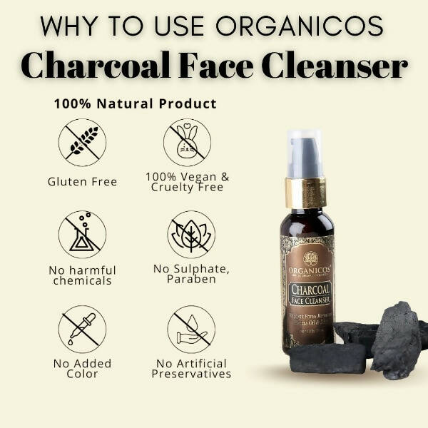 Organicos Charcoal Face Cleanser - Distacart