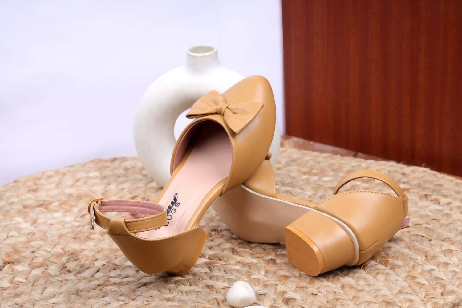 Tiny Bugs Girls Bow Embellished Ballerinas - Tan - Distacart