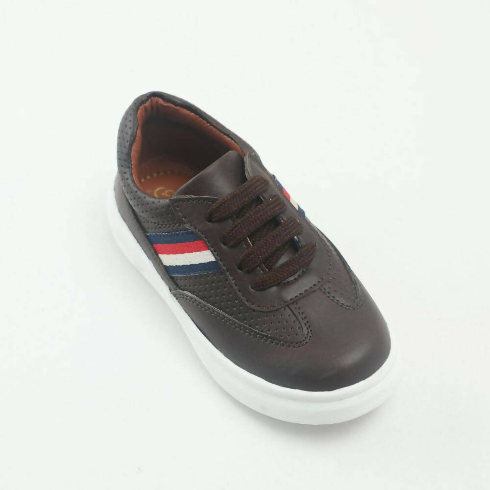 Tiny Bugs Boys Lace Up Casual Sheos - Dark Brown - Distacart
