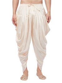 Thumbnail for Vastramay Men's Cream Cowl Dhoti - Distacart