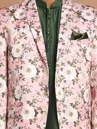 Thumbnail for Vastramay Men's Green Poly Viscose Ethnic Combo Set - Distacart