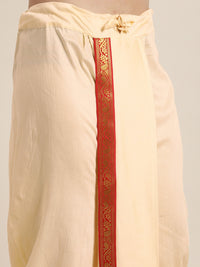 Thumbnail for Vastramay Mens' Gold Cotton Blend Kurta Dhoti And Dupatta - Distacart