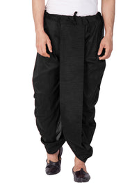 Thumbnail for VM by Vastramay Men's Black Silk Blend Dhoti - Distacart