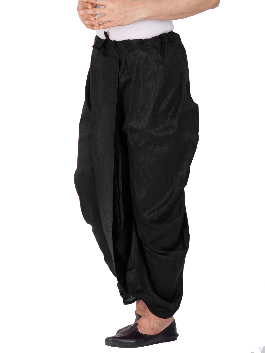 VM by Vastramay Men's Black Silk Blend Dhoti - Distacart