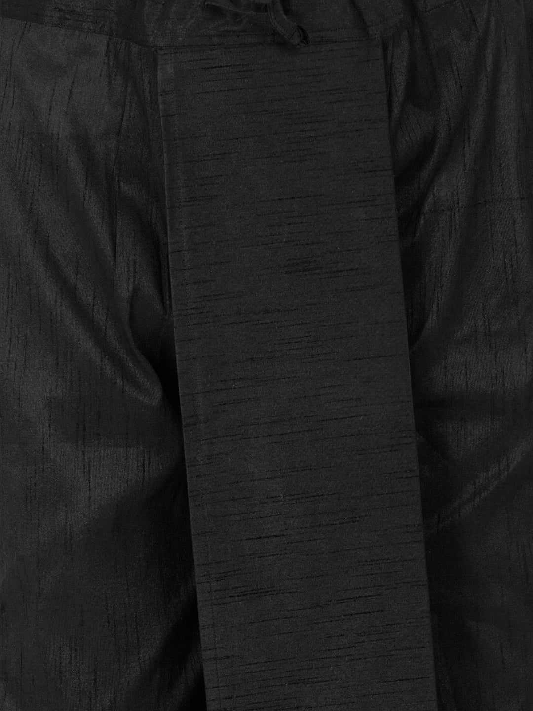 VM by Vastramay Men's Black Silk Blend Dhoti - Distacart