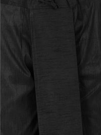 Thumbnail for VM by Vastramay Men's Black Silk Blend Dhoti - Distacart