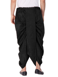 Thumbnail for VM by Vastramay Men's Black Silk Blend Dhoti - Distacart