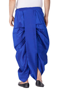 Thumbnail for VM by Vastramay Men's Blue Silk Blend Dhoti - Distacart