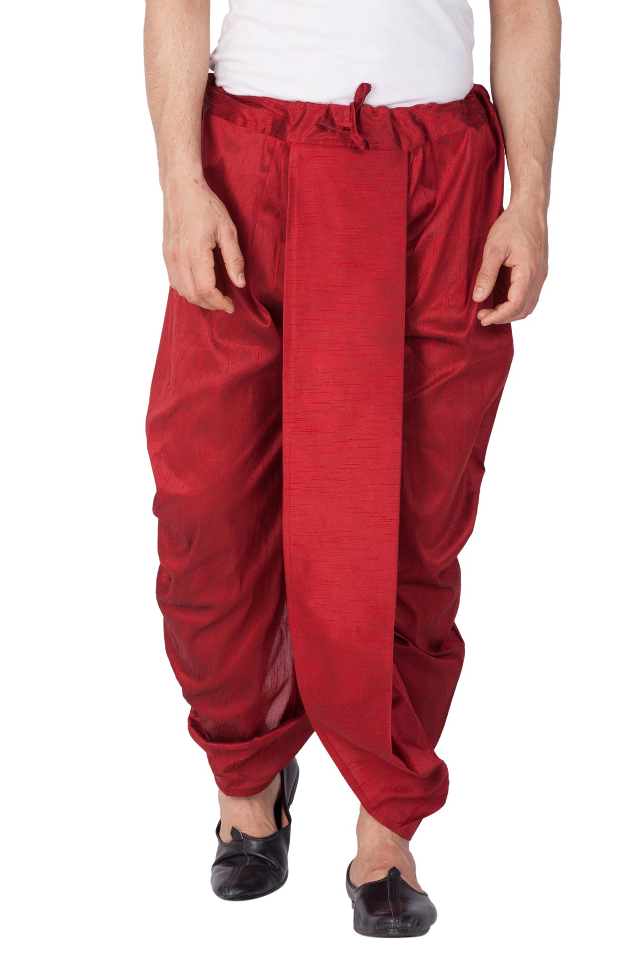 VM by Vastramay Men's Maroon Silk Blend Dhoti - Distacart