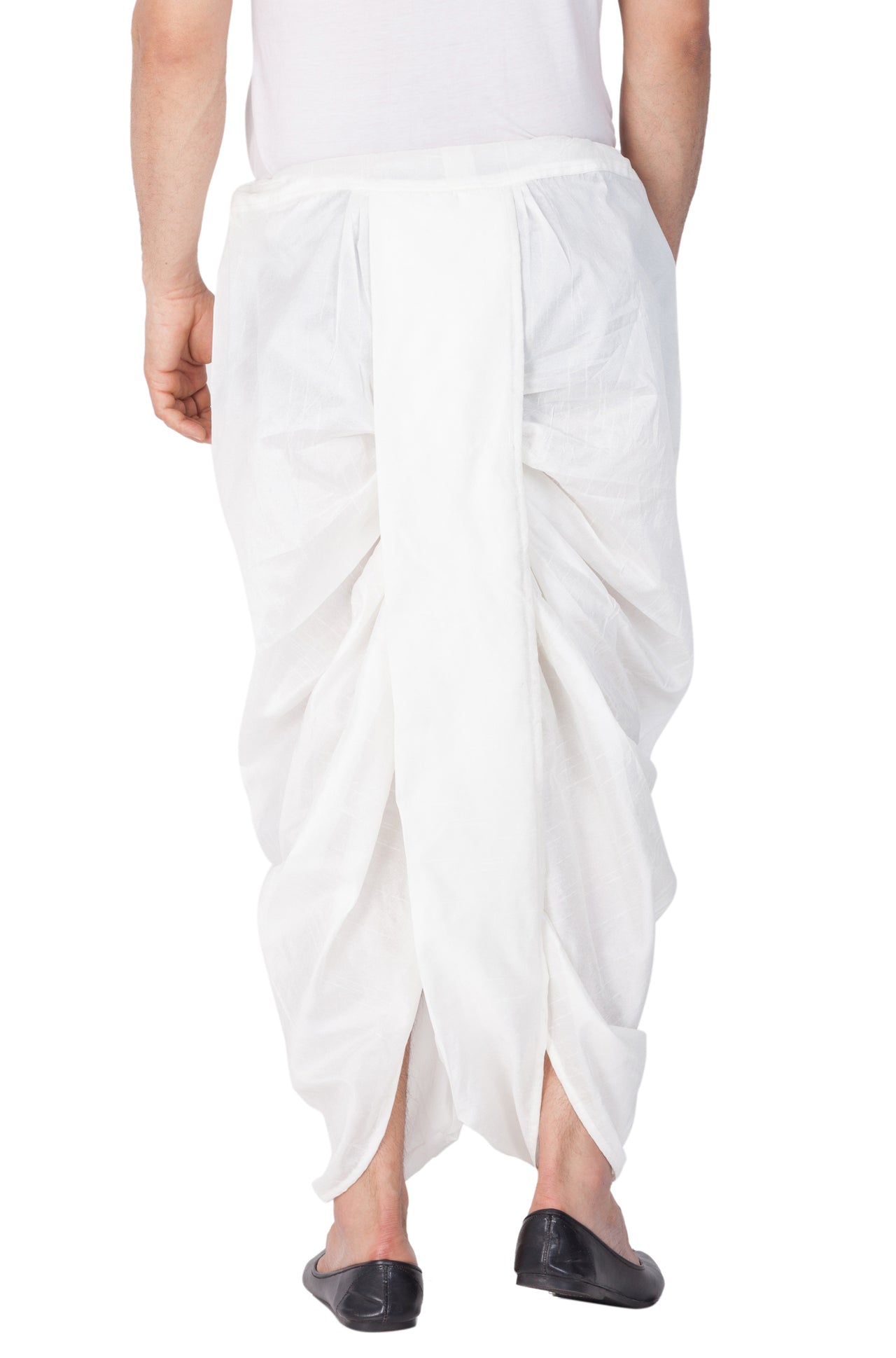VM by Vastramay Men's White Silk Blend Dhoti - Distacart