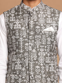 Thumbnail for Vastramay Men's Green Nehru Jacket - Distacart