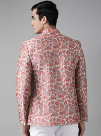 Thumbnail for Vastramay Men's Multicolor-Base-Pink Silk Blend Jodhpuri - Distacart