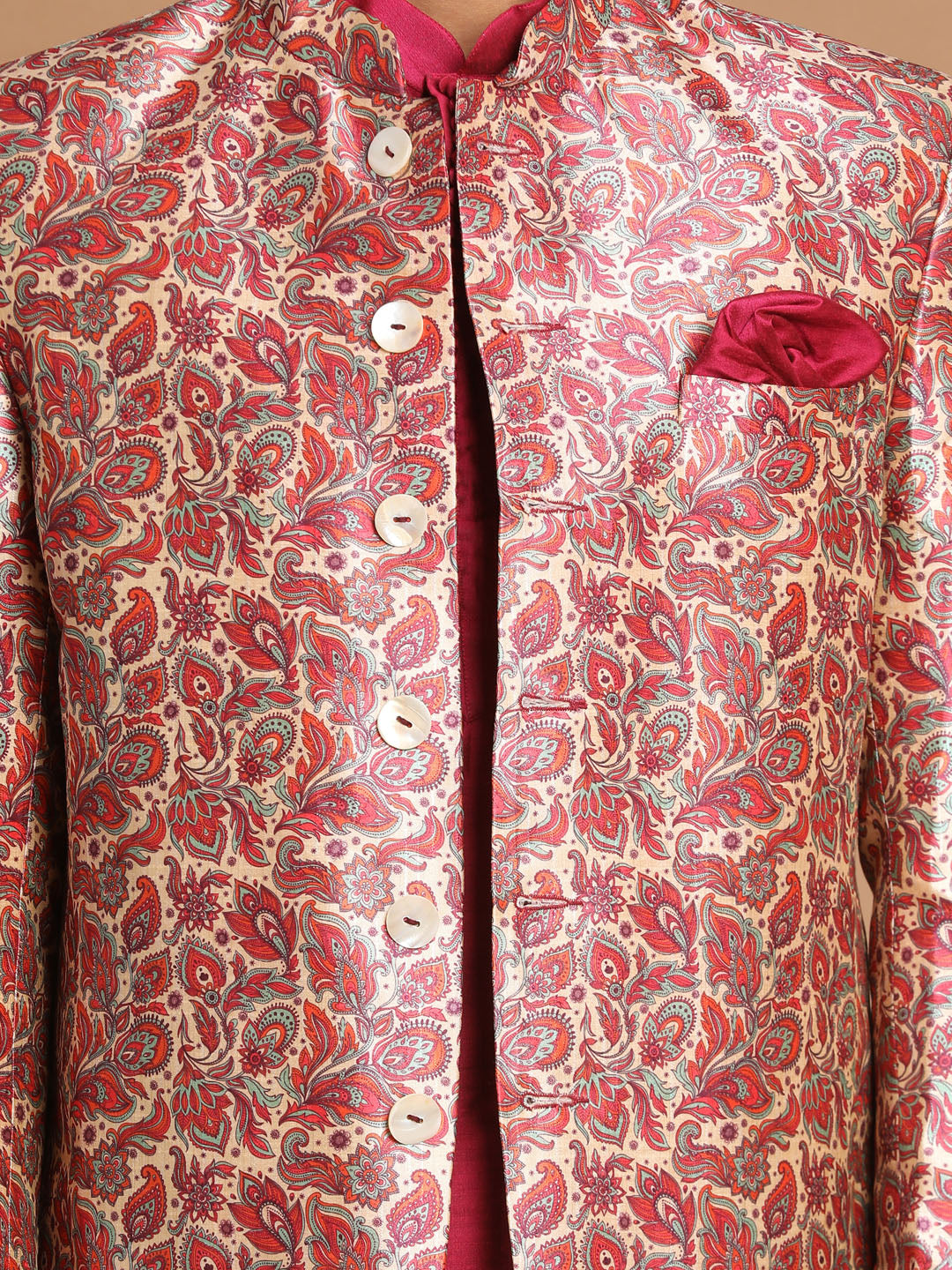 Vastramay Men's Pink Poly Viscose Ethnic Combo Set - Distacart