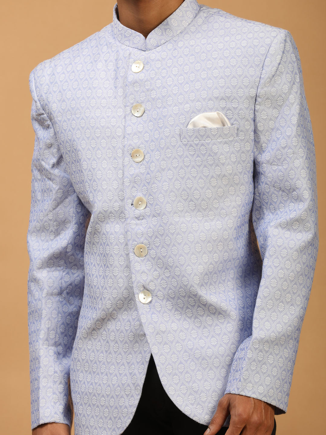 Vastramay Men's Lavender Silk Blend Jodhpuri - Distacart