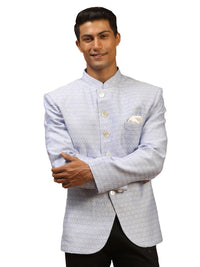 Thumbnail for Vastramay Men's Lavender Silk Blend Jodhpuri - Distacart