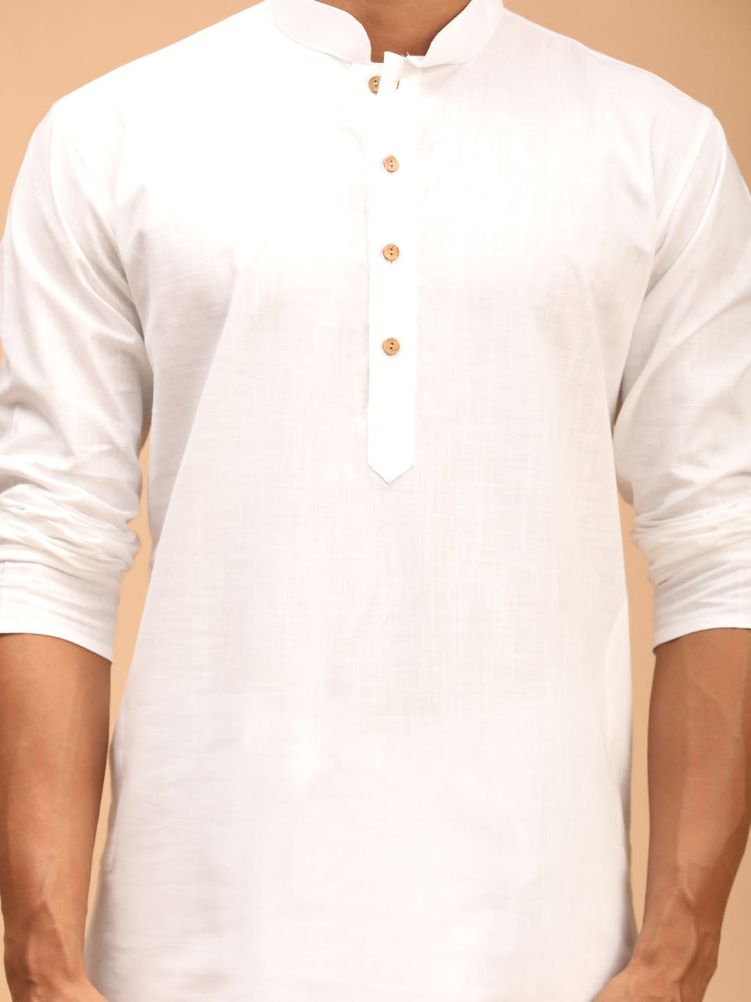 Vastramay Men's Purple And White Cotton Blend Kurta And Dhoti Set - Distacart