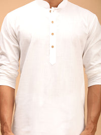 Thumbnail for Vastramay Men's Purple And White Cotton Blend Kurta And Dhoti Set - Distacart