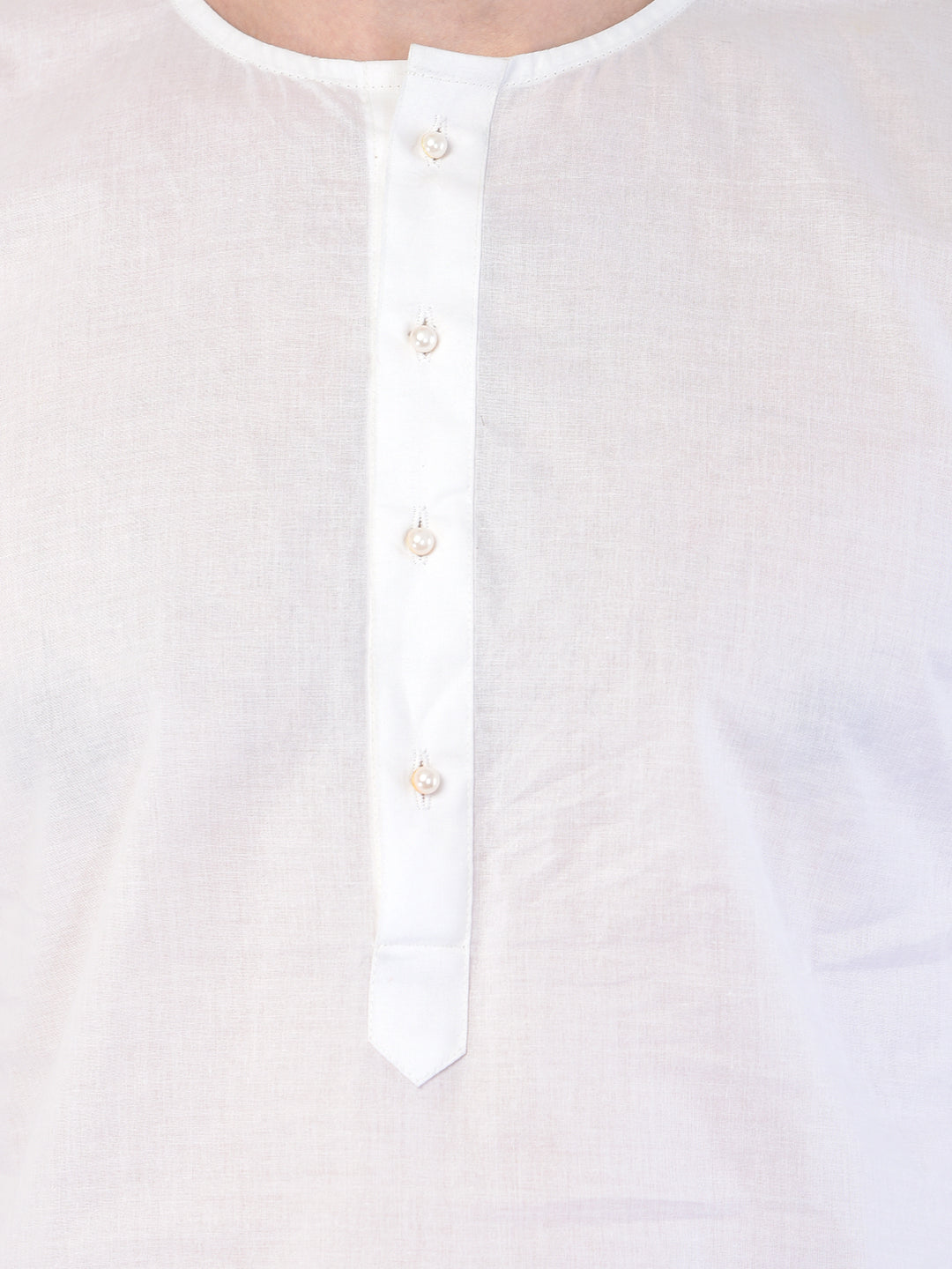 Vastramay Men's White Cotton Addi Kurta - Distacart