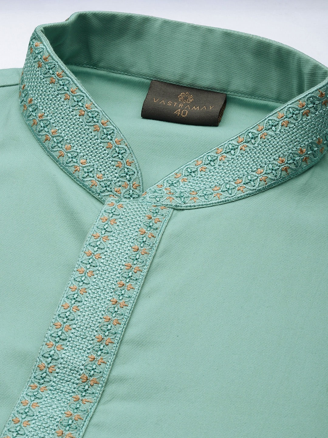 Vastramay Men's Green Cotton Twill Kurta - Distacart