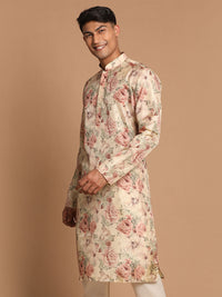 Thumbnail for Vastramay Men's Brown Silk Blend Kurta - Distacart