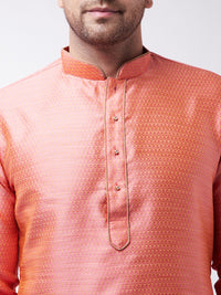 Thumbnail for VM by Vastramay Men's Pink Silk Blend Kurta - Distacart