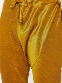 Thumbnail for Vastramay Men's Mustard Silk Blend Kurta Pyjama Set - Distacart