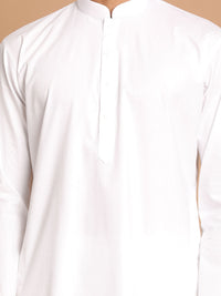 Thumbnail for Vastramay Men's White Pure Cotton Kurta Pyjama Set - Distacart