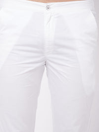 Thumbnail for Vastramay Men's White Cotton Pant Style Pyjama - Distacart