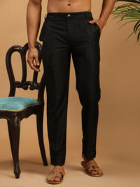 Thumbnail for Vastramay Men's Black Viscose Pant Style Pyjama - Distacart