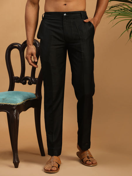 Vastramay Men's Black Viscose Pant Style Pyjama - Distacart