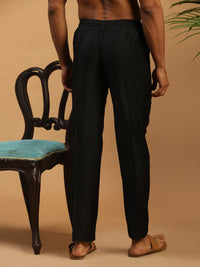 Thumbnail for Vastramay Men's Black Viscose Pant Style Pyjama - Distacart