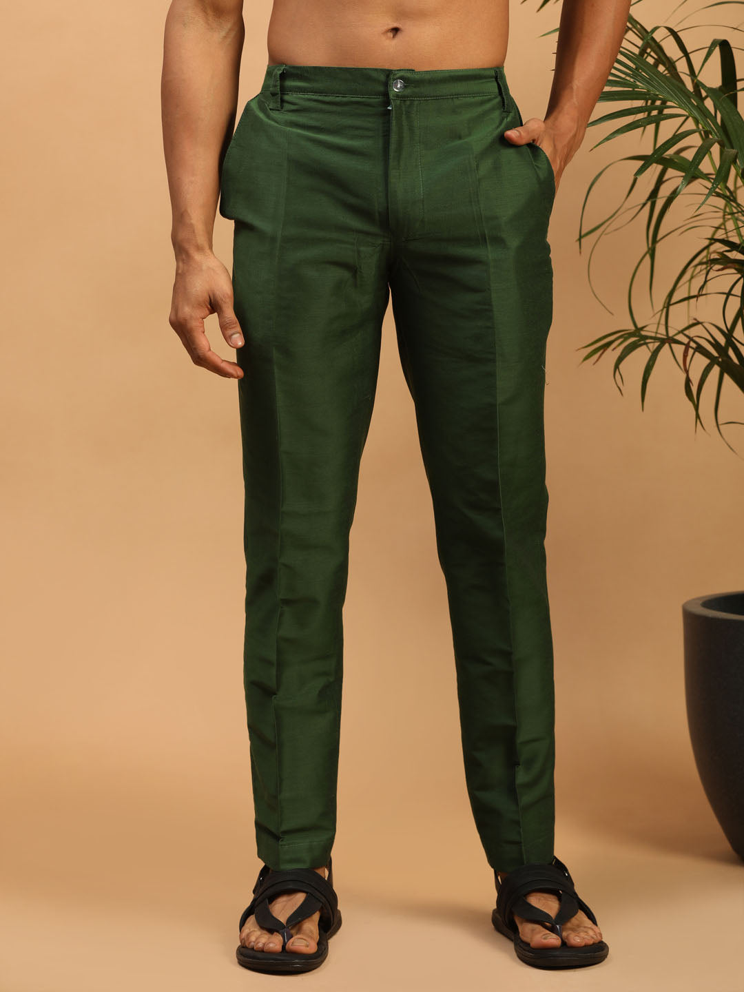 Vastramay Men's Green Viscose Pant Style Pyjama - Distacart