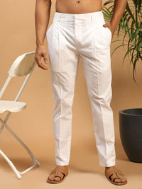 Thumbnail for Vastramay Men's White - Pant Style Pyjama - Distacart