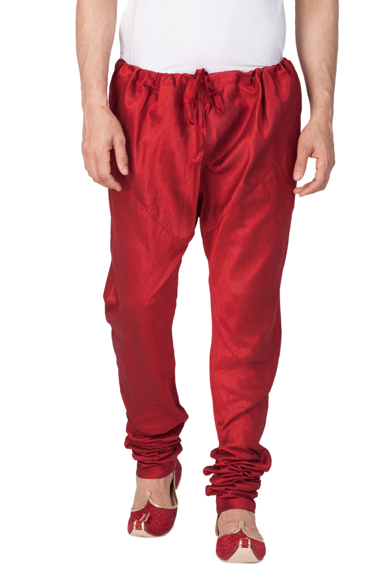 VM by Vastramay Men's Maroon Silk Blend Pyjama - Distacart