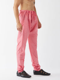 Thumbnail for Vastramay Men's Pink Silk Blend Pyjama - Distacart