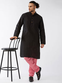 Thumbnail for Vastramay Men's Pink Silk Blend Pyjama - Distacart