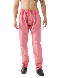 Thumbnail for Vastramay Men's Pink Silk Blend Pyjama - Distacart