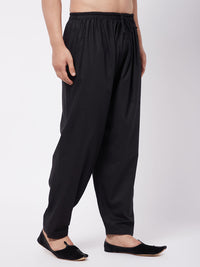 Thumbnail for Vastramay Men's Black Cotton Patiala Salwar - Distacart