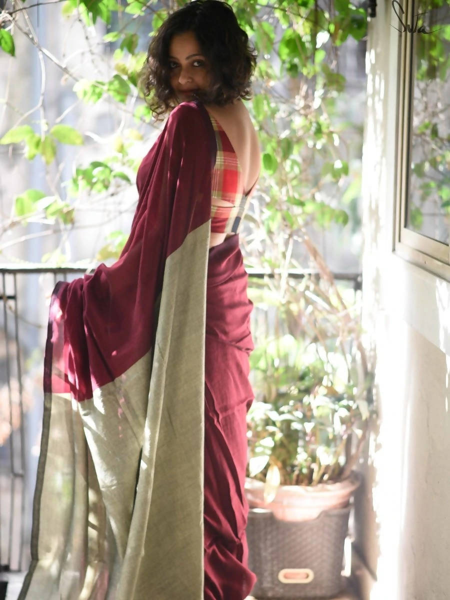 Suta Beet And Turnip Saree - Distacart