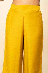 Thumbnail for FIORRA Women's Yellow Silk Blend Straight Kurta Palazzo Set With Dupatta - Distacart