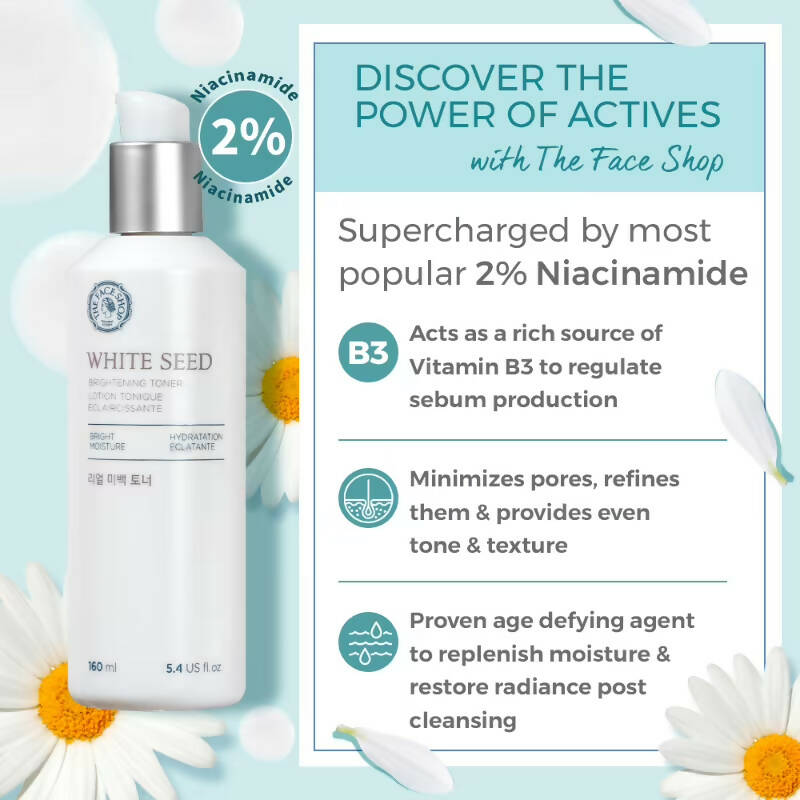 The Face Shop White Seed Brightening Toner - Distacart