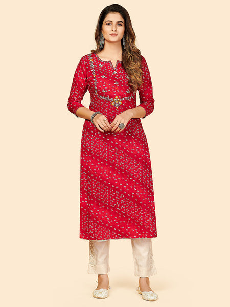 NOZ2TOZ Women Dark Pink Cotton Kurta (1pc) - Distacart