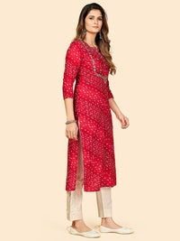 Thumbnail for NOZ2TOZ Women Dark Pink Cotton Kurta (1pc) - Distacart