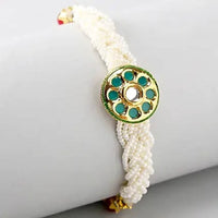 Thumbnail for Traditional Kundan Rakhi And Black Men's Wallet