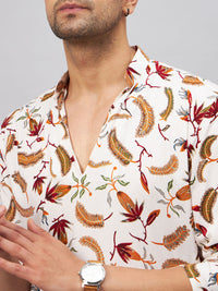 Thumbnail for VM by Vastramay Men's White And Rose Gold Rayon Kurta And Patiala Set - Distacart