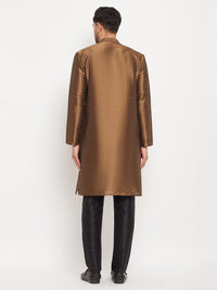 Thumbnail for VM by Vastramay Men's Black Silk Blend Kurta Pyjama Set - Distacart