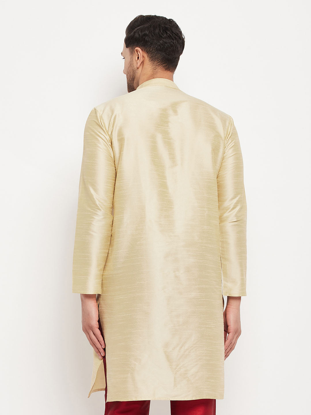 VM by Vastramay Men's Green Silk Blend Kurta - Distacart